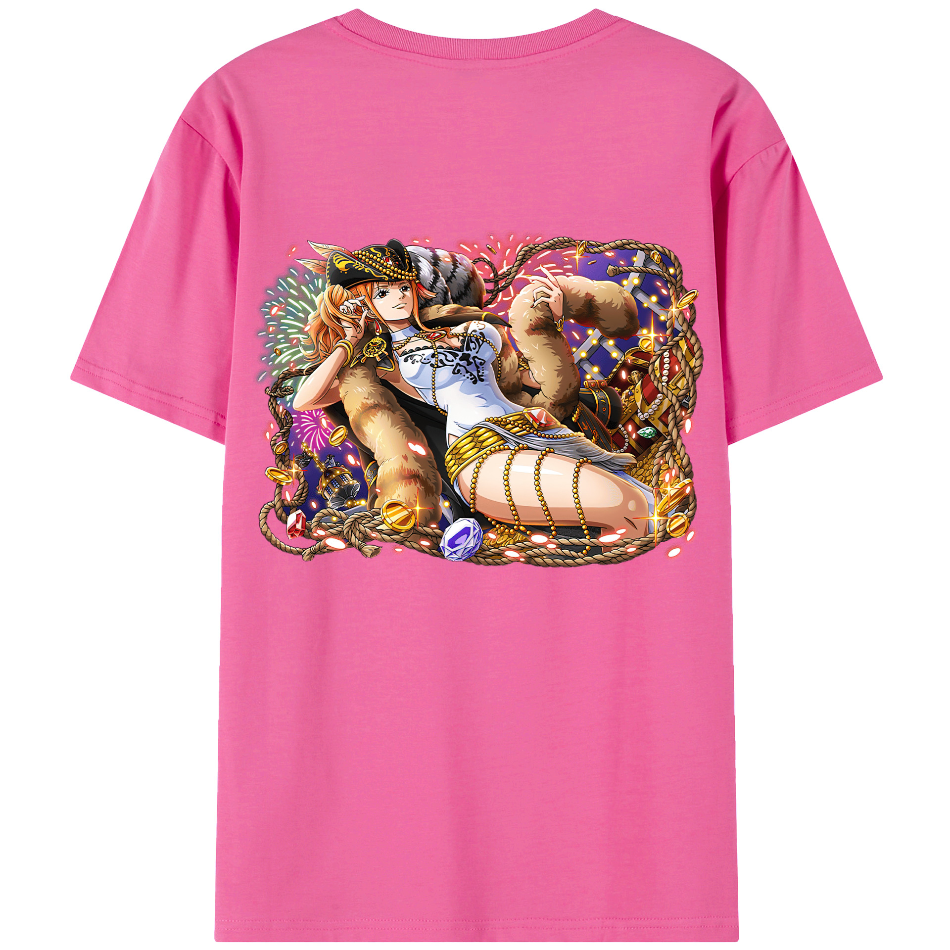 （画像用） ワンピース ナミ ONE PIECE Nami レディース半袖Tシャツ(バックプリント)